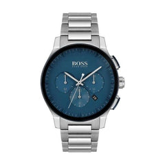 Hugo Boss Peak Chronograph Blue Dial Silver Steel Strap Watch for Men - 1513763 Watches Hugo Boss   