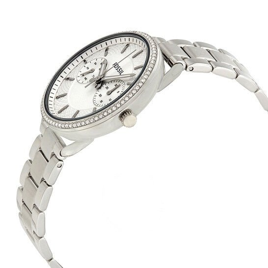 Fossil Tailor White Dial Silver Stainless Steel Strap Watch for Women - ES4262 Watches Fossil   