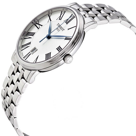 Tissot Carson Premium Lady Quartz Silver Dial Silver Steel Strap Watch For Women - T122.210.11.033.00 Watches Tissot   