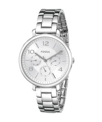 Fossil Jacqueline Silver Dial Silver Steel Strap Watch for Women - ES3664 Watches Fossil   