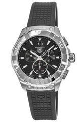 Tag Heuer Aquaracer Quartz Chronograph Black Dial Black Rubber Strap Watch for Men - CAY1110.FT6041 Watches Tag Heuer   