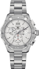 Tag Heuer Aquaracer 43mm White Dial Steel Strap Watch for Men - CAY1111.BA0927 Watches Tag Heuer   