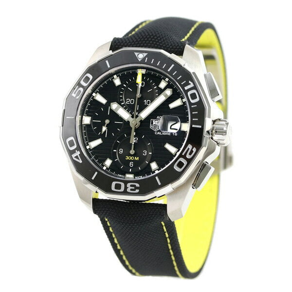 Tag Heuer Aquaracer Automatic Chronograph Black Dial Black Nylon Strap Watch for Men - CAY211A.FC6361 Watches Tag Heuer   