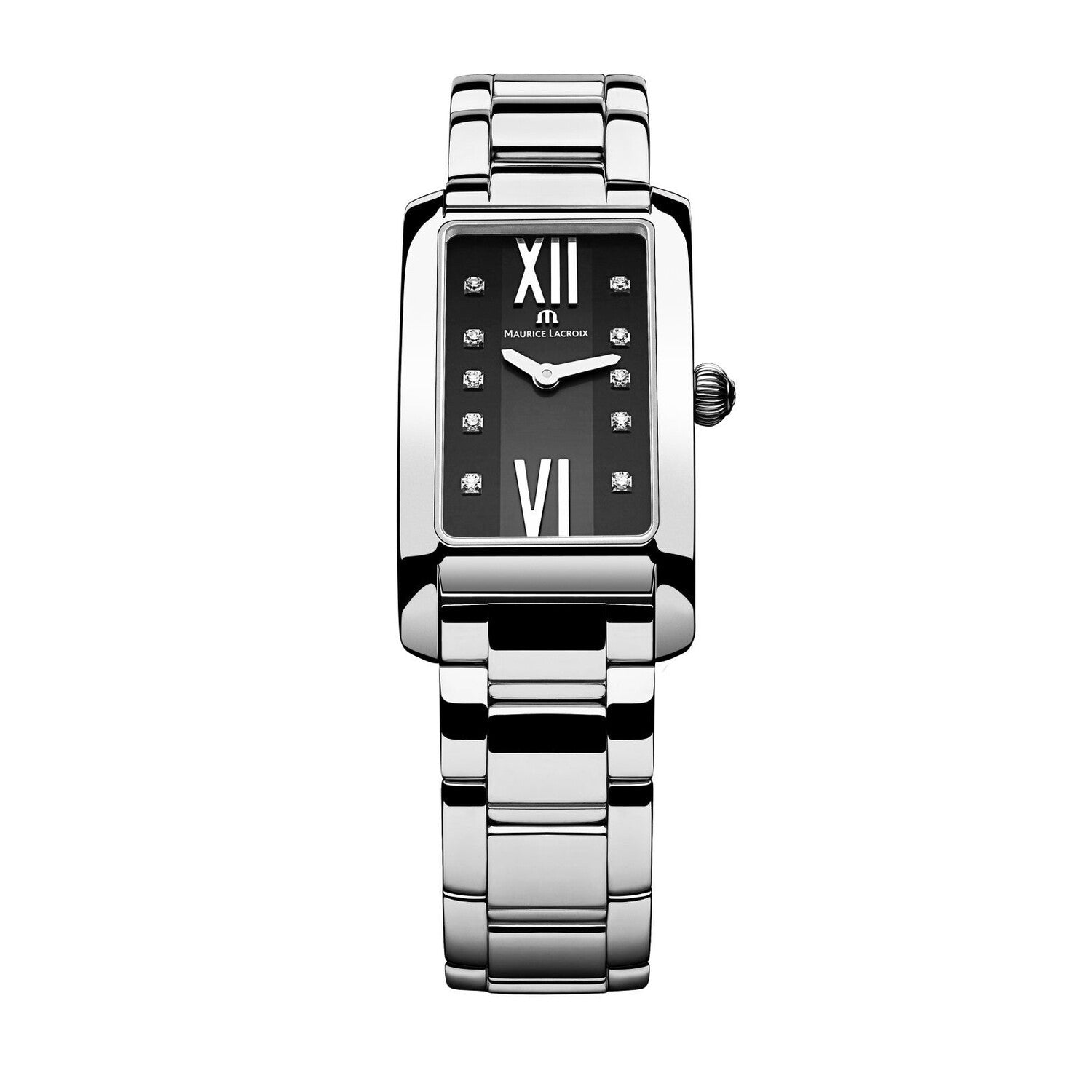 Maurice Lacroix Fiaba Black Dial Silver Steel Strap Watch for Women - FA2164-SS002-350 Watches Maurice Lacroix   