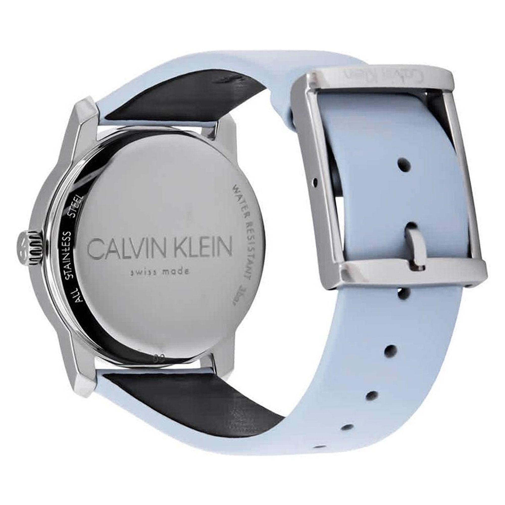 Calvin Klein City Blue Dial Blue Leather Strap Watch for Women - K2G231VN Watches Calvin Klein   