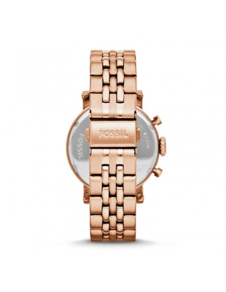 Fossil Boyfriend Chronograph Brown Dial Rose Gold Steel Strap Watch for Women - ES3494 Watches Fossil   