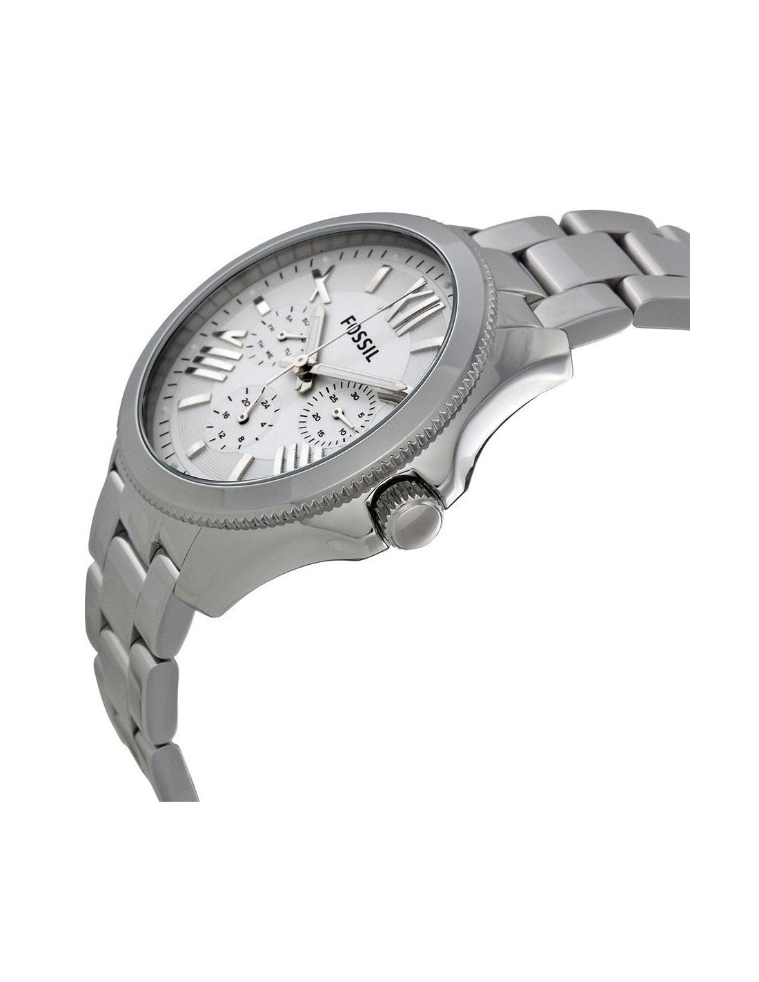 Fossil Cecile Multifunction Silver Dial Silver Steel Strap Watch for Women - AM4509 Watches Fossil   