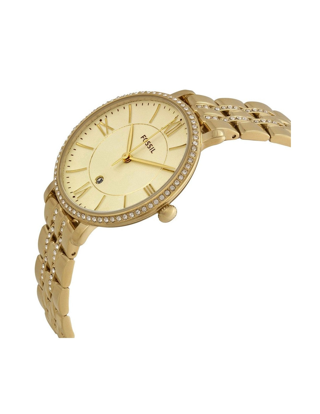 Fossil Jacqueline Gold Dial Gold Steel Strap Watch for Women - ES3547 Watches Fossil   