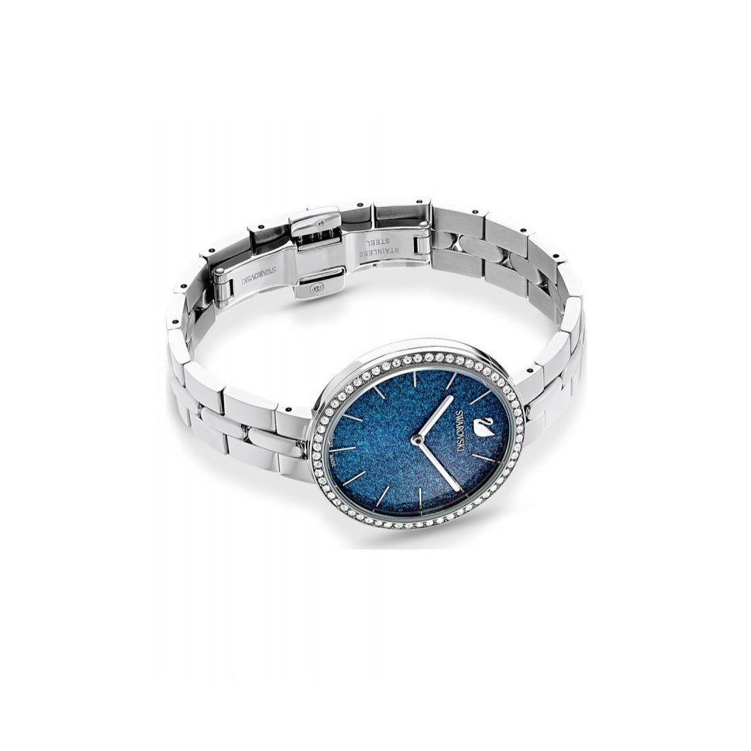 Swarovski Cosmopolitan Blue Dial Silver Steel Strap Watch for Women - 5517790 Watches Swarovski   