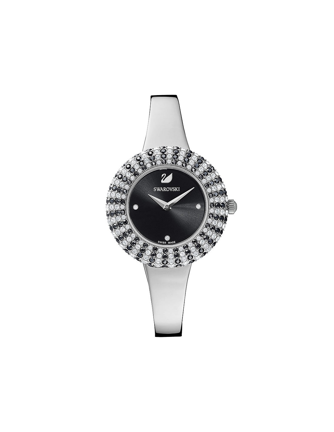 Swarovski Crystal Rose Black Dial Silver Steel Strap Watch for Women - 5484076 Watches Swarovski   