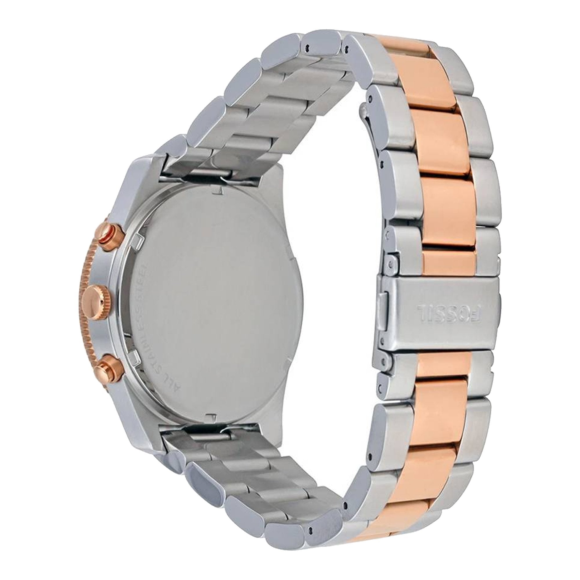 Fossil Perfect Boyfriend Mother of Pearl Dial Two Tone Steel Strap Watch for Women - ES4135 Watches Fossil   