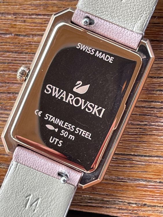 Swarovski Uptown Pink Dial Pink Leather Strap Watch for Women - 5547719 Watches Swarovski   