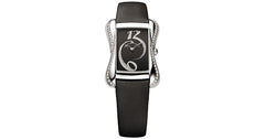 Maurice Lacroix Fiaba Black Dial with Diamonds Black Leather Strap Watch for Women - DV5012-SD531-350 Watches Maurice Lacroix   