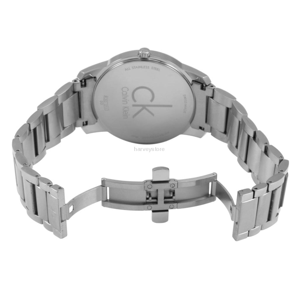 Calvin Klein City Silver Dial Silver Steel Strap Watch for Men - K2G21126 Watches Calvin Klein   