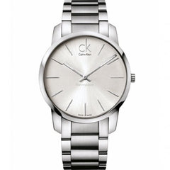 Calvin Klein City Silver Dial Silver Steel Strap Watch for Men - K2G21126 Watches Calvin Klein   