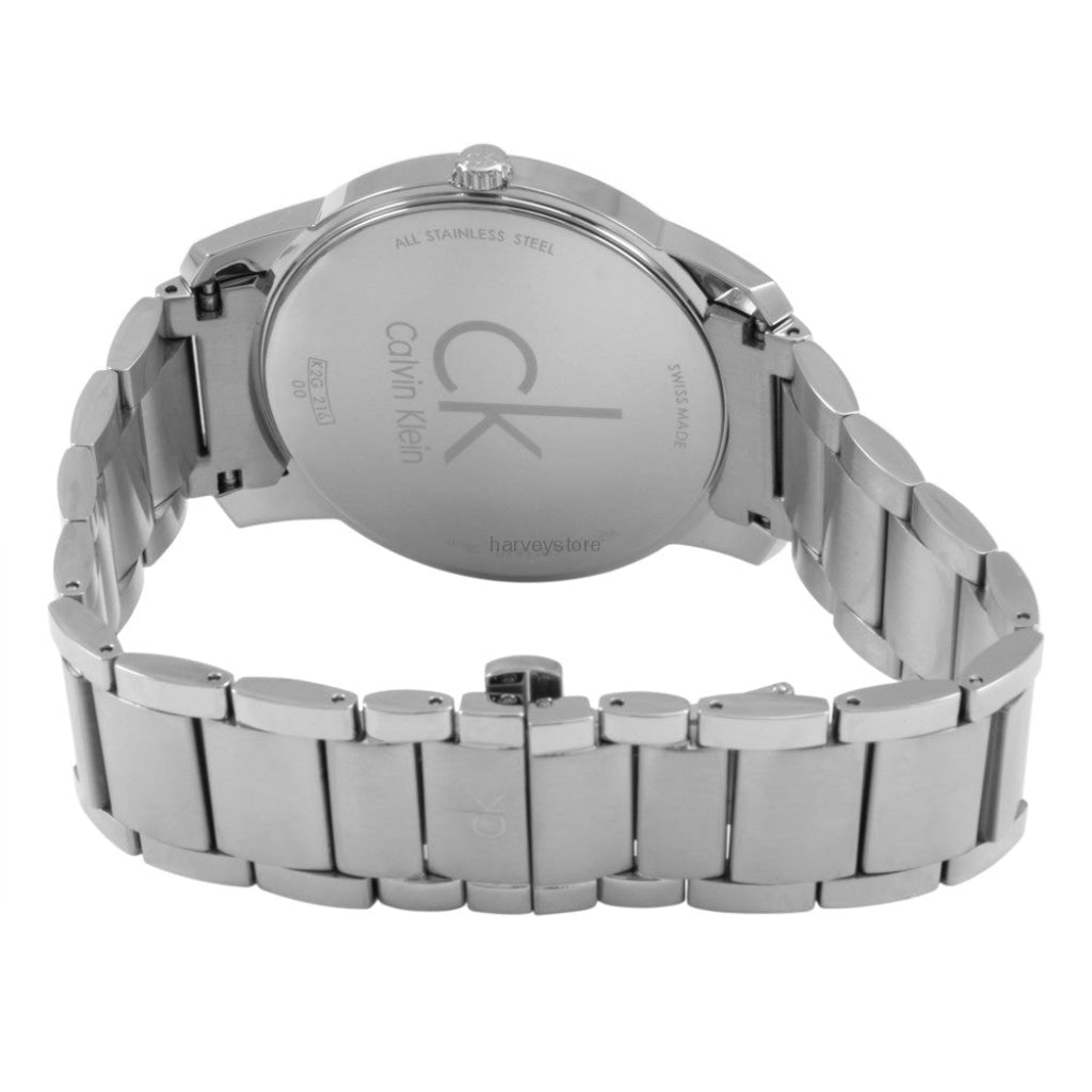 Calvin Klein City Silver Dial Silver Steel Strap Watch for Men - K2G21126 Watches Calvin Klein   