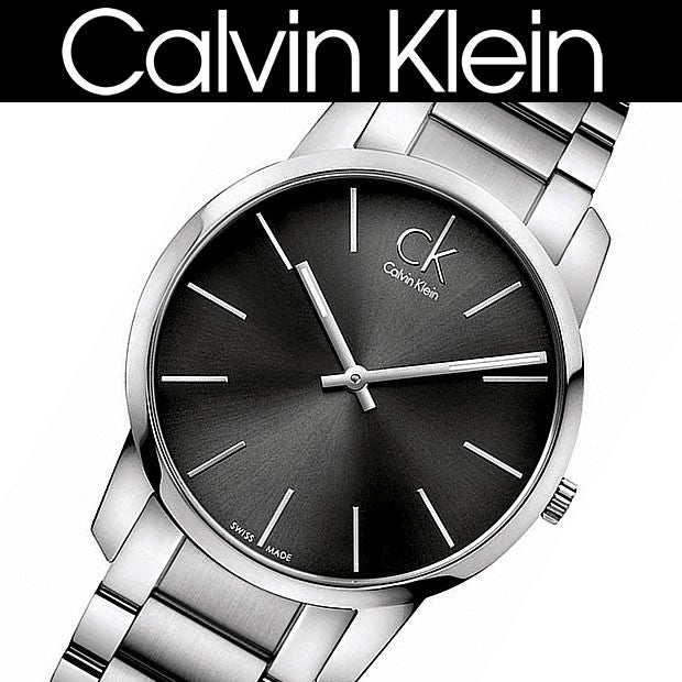 Calvin Klein City Black Dial Silver Steel Strap Watch for Men - K2G21161 Watches Calvin Klein   