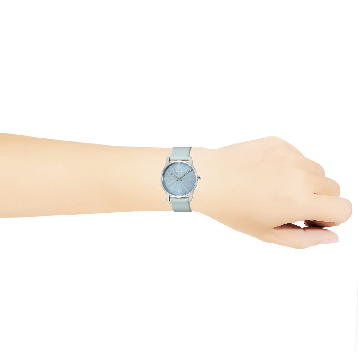 Calvin Klein City Blue Dial Blue Leather Strap Watch for Women - K2G231VN Watches Calvin Klein   