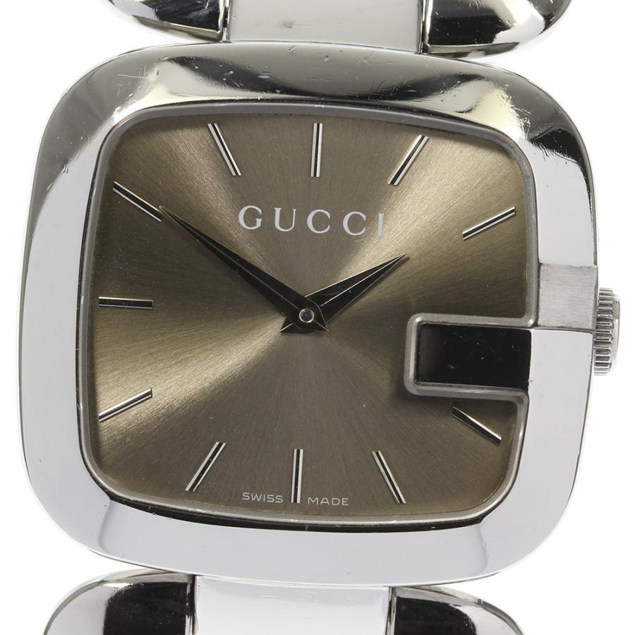 Gucci G Gucci Brown Dial Silver Steel Strap Watch For Women - YA125401 Watches Gucci   