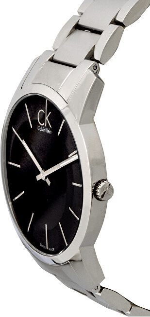 Calvin Klein City Black Dial Silver Steel Strap Watch for Men - K2G21161 Watches Calvin Klein   