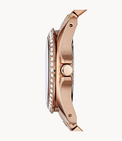 Fossil Riley Multifunction Rose Gold Dial Rose Gold Steel Strap Watch for Women - ES2811 Watches Fossil   