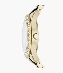 Fossil Stella Multifunction Gold Dial Two Tone Steel Strap Watch for Women - ES4756 Watches Fossil   