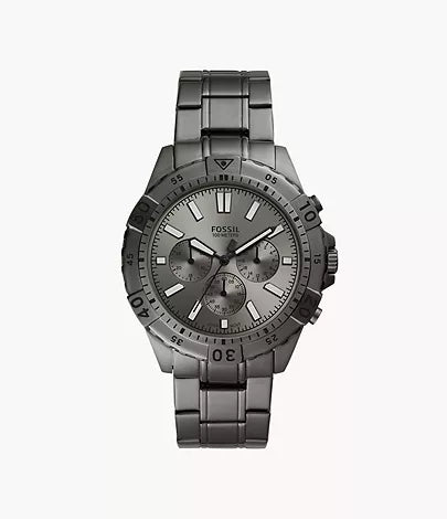 Fossil Garrett Chronograph Grey Dial Grey Steel Strap Watch for Men - FS5621 Watches Fossil   