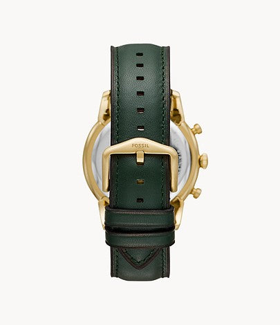Fossil Townsman Chronograph Green Dial Green Leather Strap Watch for Men - FS5599 Watches Fossil   