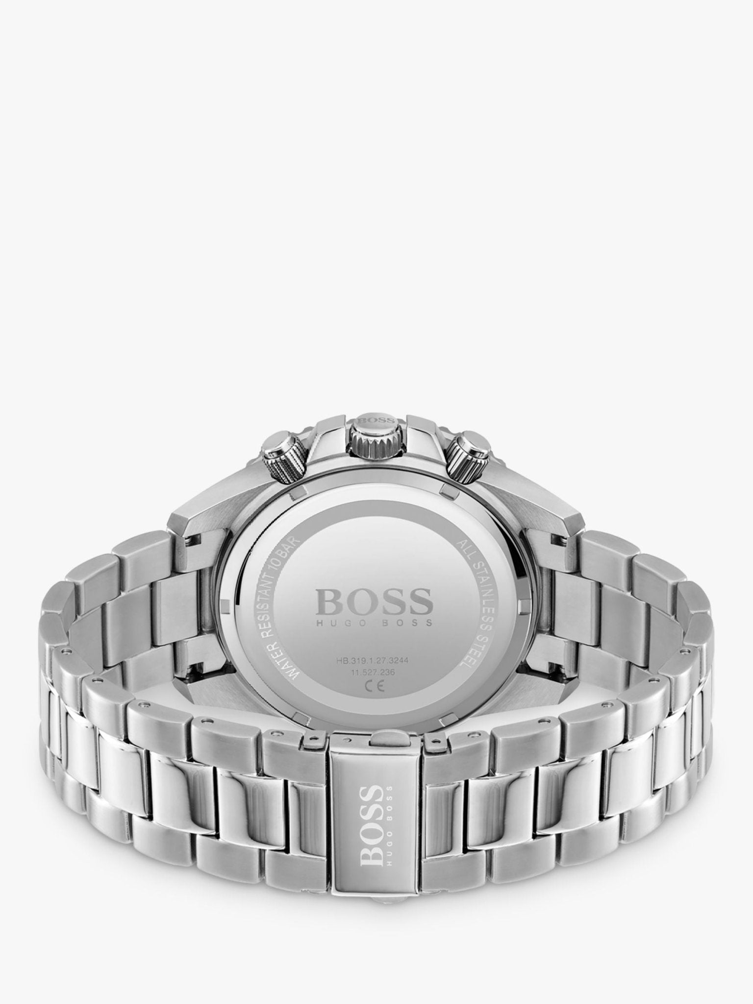 Hugo Boss Novia Chronograph Silver Dial Silver Steel Strap Watch for Women - 1502616 Watches Hugo Boss   