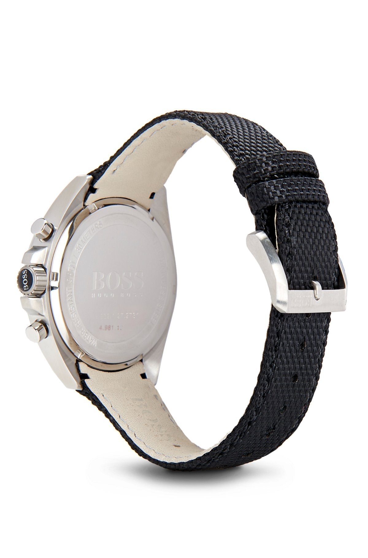 Hugo Boss Driver Black Dial Black Nylon Strap Watch for Men -1513087 Watches Hugo Boss   