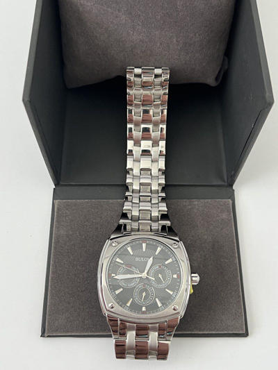 Bulova Classic Collection Multifunction Grey Dial Silver Steel Strap Watch for Men - 96C148 Watches Bulova   