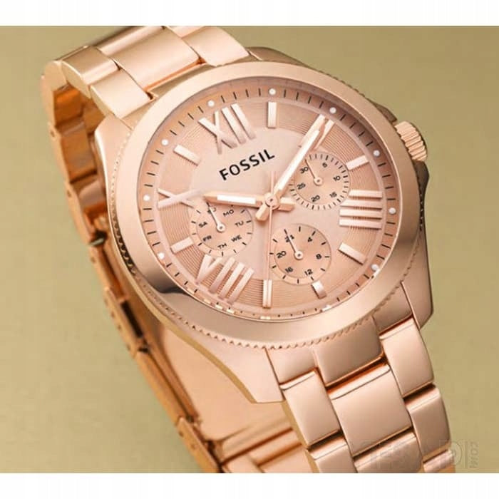 Fossil Cecile Rose Gold Dial Rose Gold Steel Strap Watch for Women - AM4511 Watches Fossil   