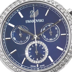 Swarovski Era Journey Blue Dial Blue Leather Strap Watch for Women - 5479239 Watches Swarovski   