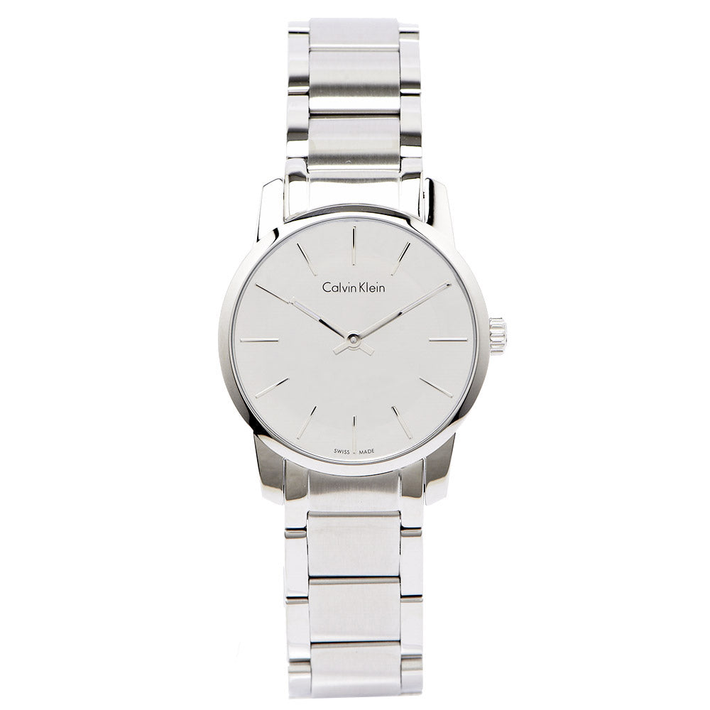 Calvin Klein City Silver Dial Silver Steel Strap Watch for Women - K2G23148 Watches Calvin Klein   