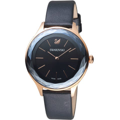 Swarovski Octea Nova Grey Dial Grey Leather Strap Watch for Women - 5295358 Watches Swarovski   