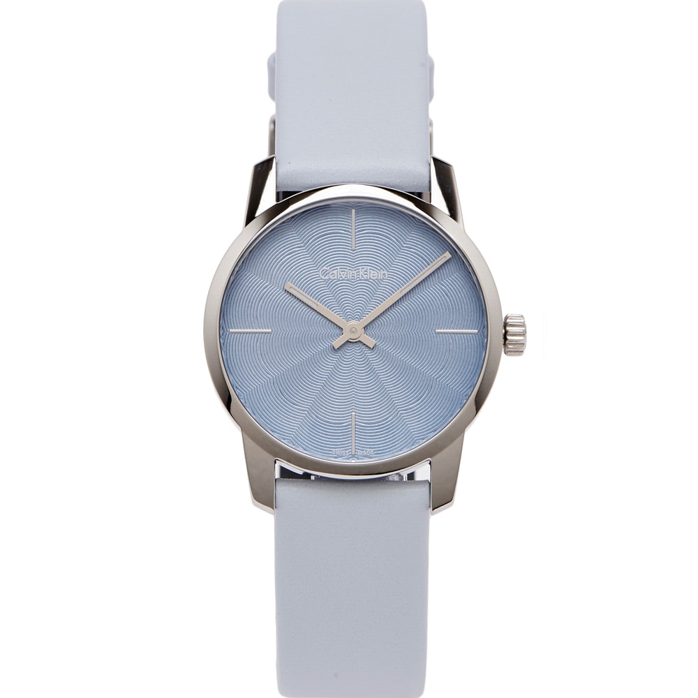 Calvin Klein City Blue Dial Blue Leather Strap Watch for Women - K2G231VN Watches Calvin Klein   