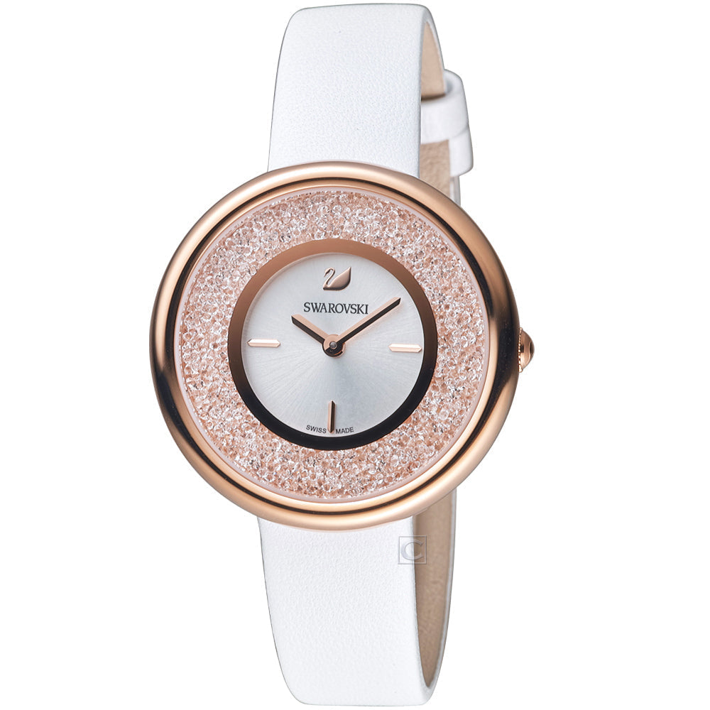 Swarovski Crystalline Pure White Dial White Leather Strap Watch for Women - 5376083 Watches Swarovski   