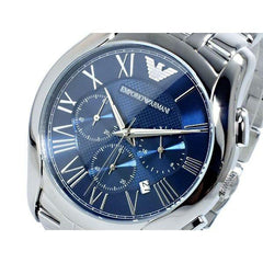 Emporio Armani Classic Navy Blue Dial Stainless Steel Watch For Men - AR1787 Watches Emporio Armani   