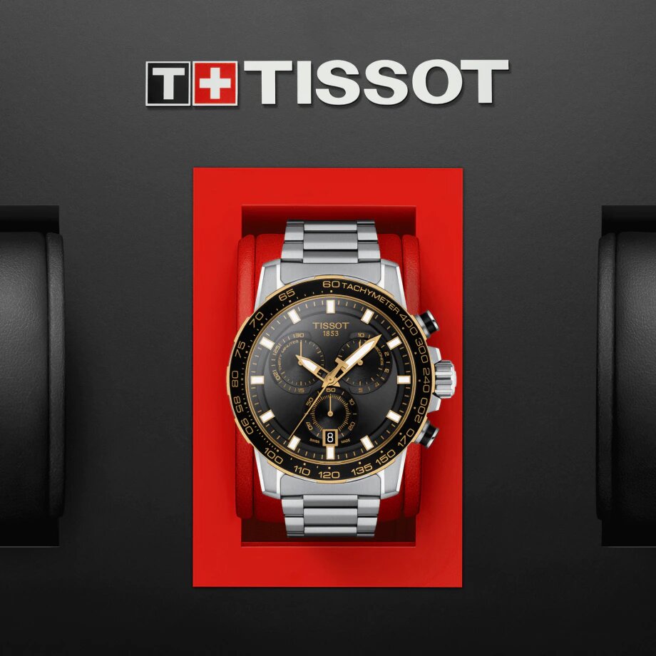 Tissot Supersport Chrono Black Dial Silver Stainless Steel Watch For Men - T125.617.21.051.00 Watches Tissot   