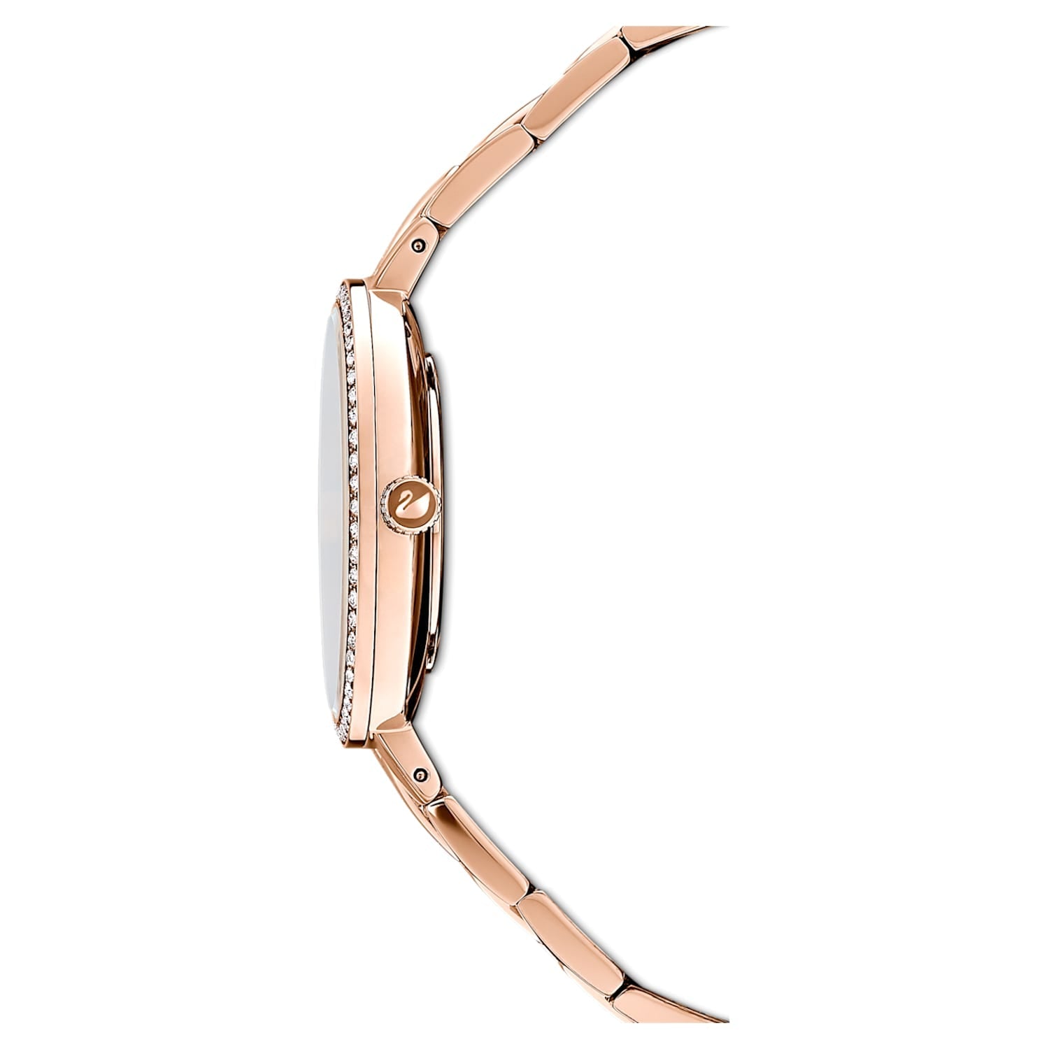 Swarovski Cosmopolitan Diamond Powder Gold Dial Rose Gold Steel Strap Watch for Women - 5517800 Watches Swarovski   