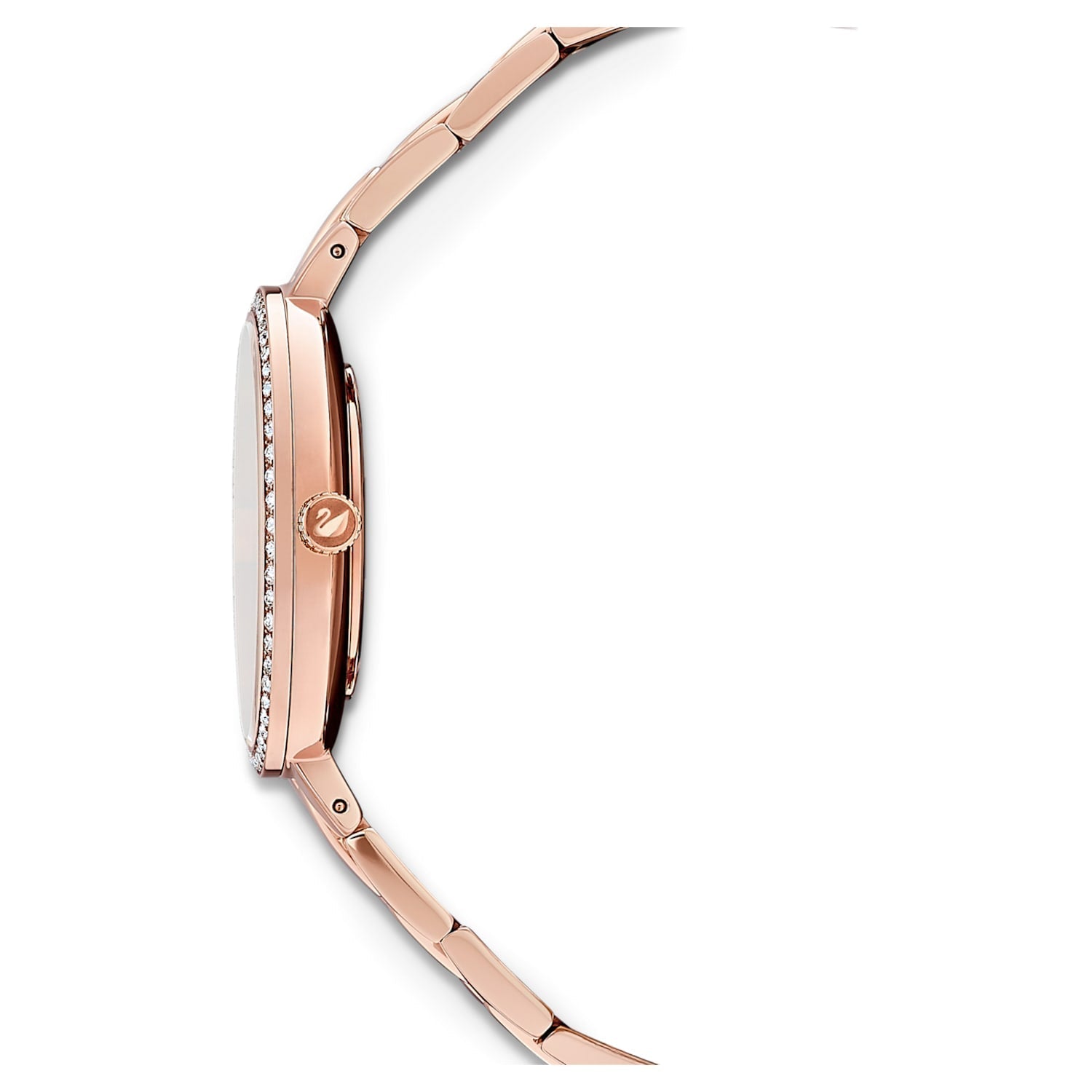 Swarovski Cosmopolitan Diamond Powder Silver Dial Rose Gold Steel Strap Watch for Women - 5517803 Watches Swarovski   