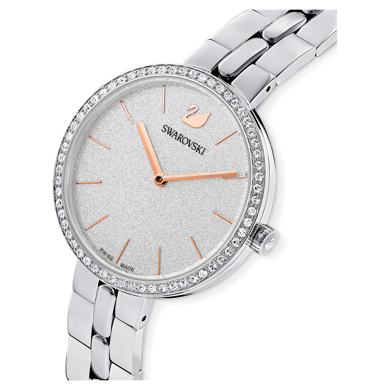 Swarovski Cosmopolitan Diamond Powder Silver Dial Silver Steel Strap Watch for Women - 5517807 Watches Swarovski   