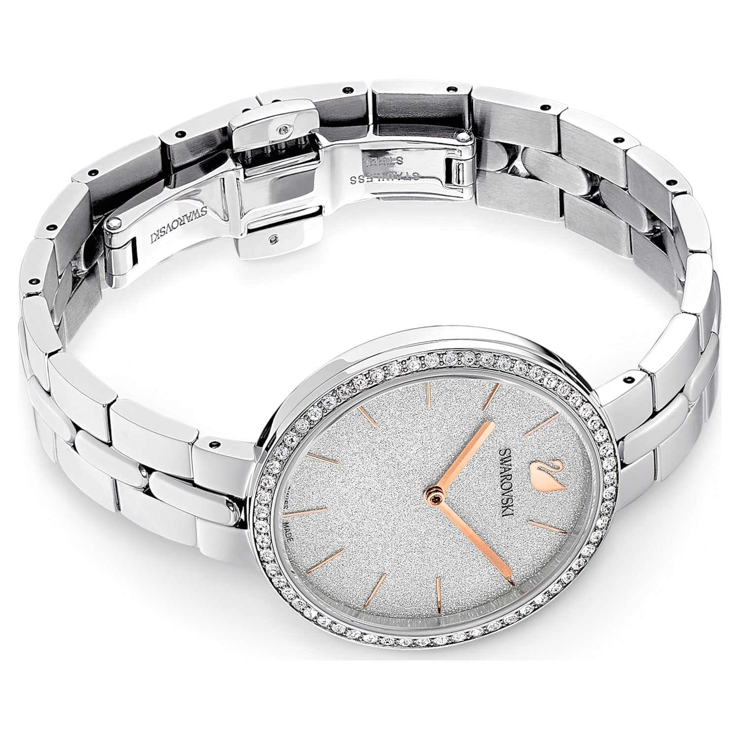 Swarovski Cosmopolitan Diamond Powder Silver Dial Silver Steel Strap Watch for Women - 5517807 Watches Swarovski   