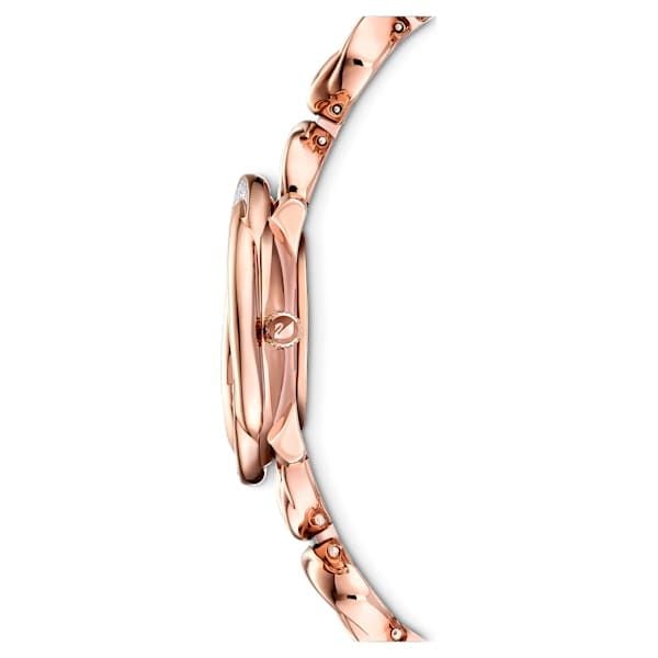 Swarovski Crystal Flower Red Dial Rose Gold Steel Strap Watch for Women - 5552783 Watches Swarovski   