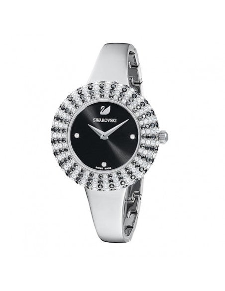 Swarovski Crystal Rose Black Dial Silver Steel Strap Watch for Women - 5484076 Watches Swarovski   