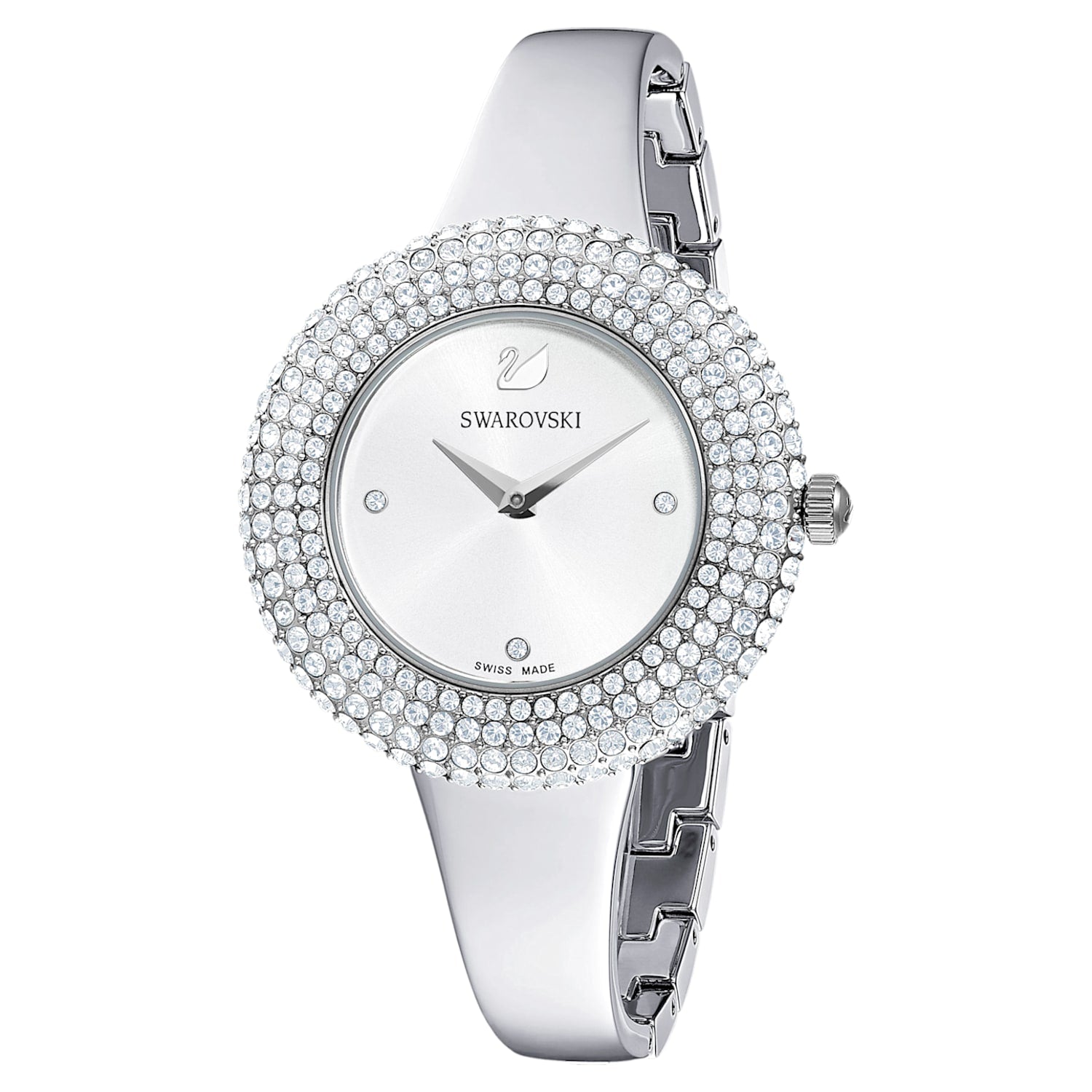 Swarovski Crystal Rose Silver Dial Silver Steel Strap Watch for Women - 5483853 Watches Swarovski   