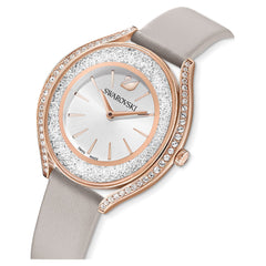 Swarovski Crystalline Aura Silver Dial Beige Leather Strap Watch for Women - 5519450 Watches Swarovski   