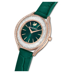 Swarovski Crystalline Aura Green Dial Green Leather Strap Watch for Women - 5644078 Watches Swarovski   