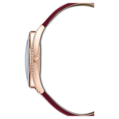 Swarovski Crystalline Aura Red Dial Red Leather Strap Watch for Women - 5558637 Watches Swarovski   