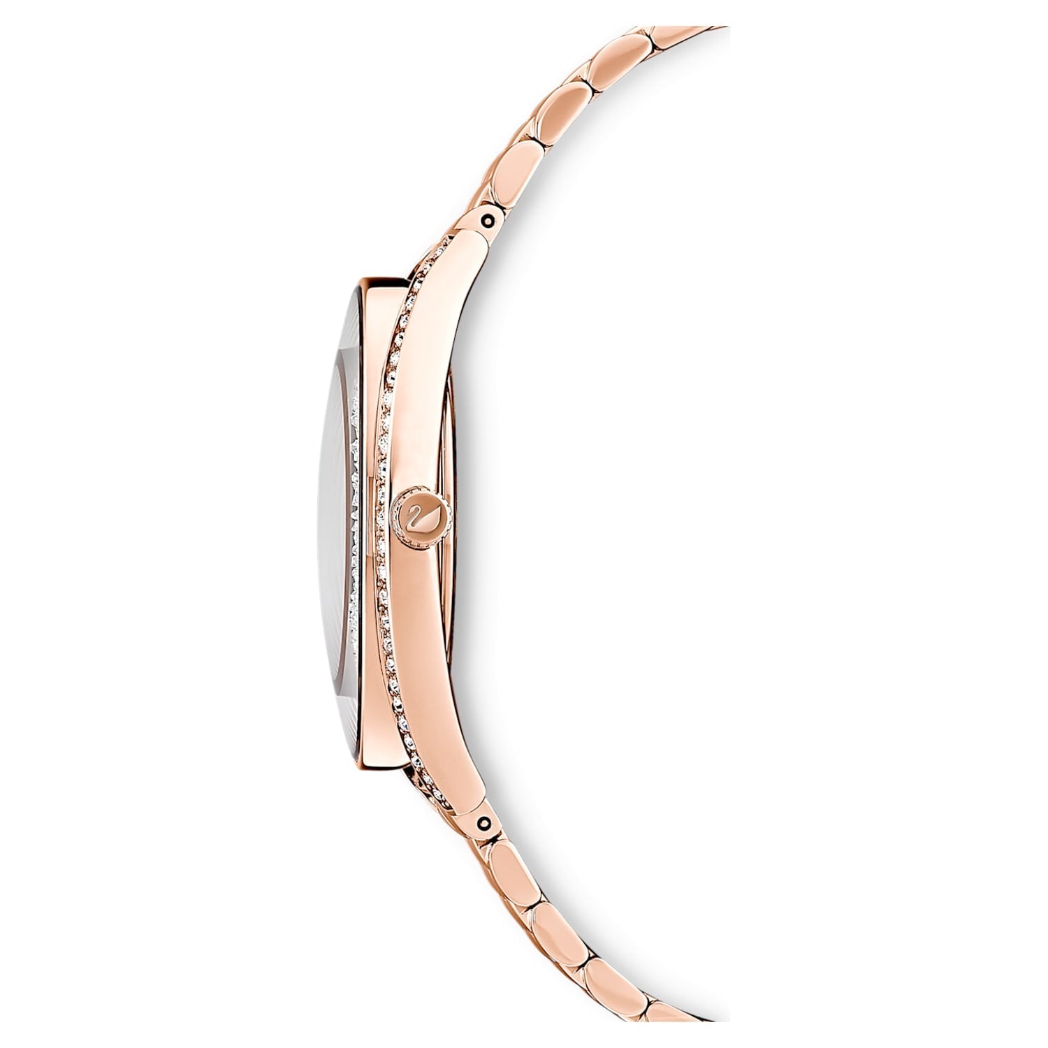 Swarovski Crystalline Aura Silver Dial Rose Gold Steel Strap Watch for Women - 5519459 Watches Swarovski   